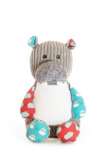 Personalised Soft Sensory Toy Hippo Teddy