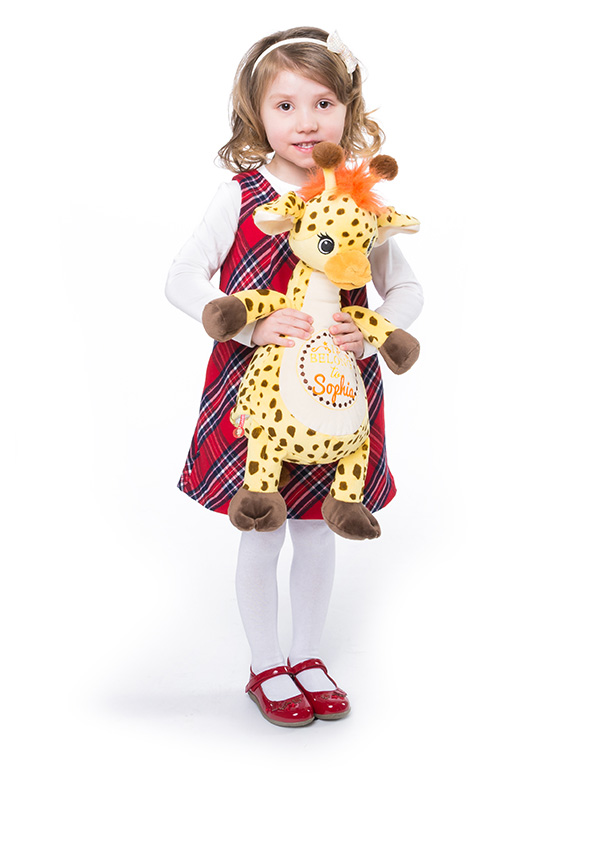 Personalised Giraffe Teddy Baby Sensory Toy