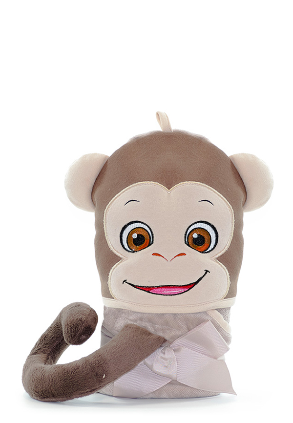 Personalised Monkey Hooded Towel